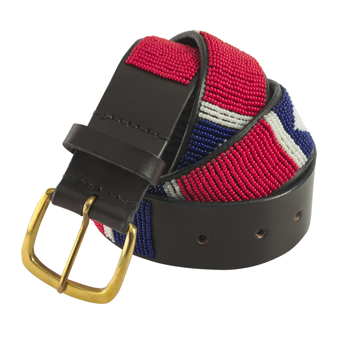 Navy Red Nairobi Beaded Belt