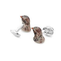 Partridge Solid Silver Cufflinks