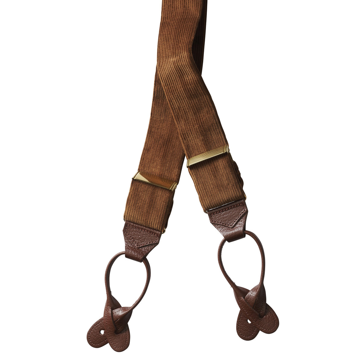 Tan Fine Cord Braces