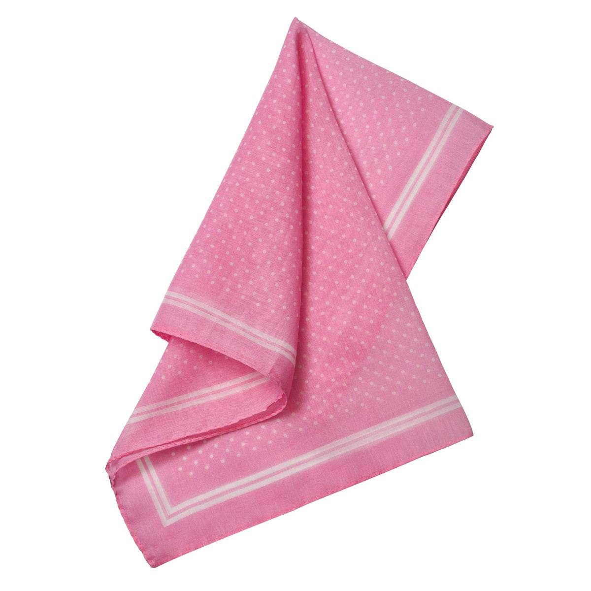 Pink White Silk Cotton Voile Spot Hank