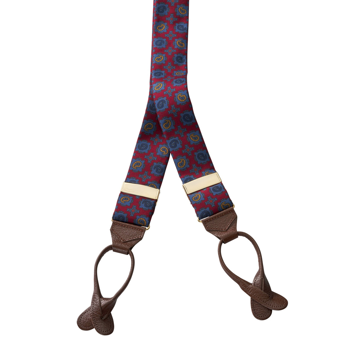 Red Madder Silk Braces