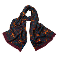 Burgundy Grouse Paisley Scarf