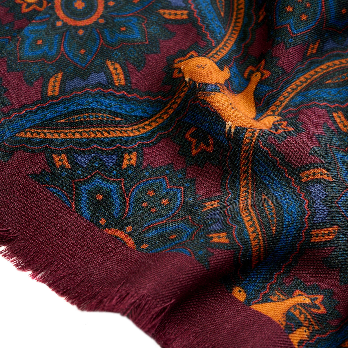 Burgundy Grouse Paisley Scarf