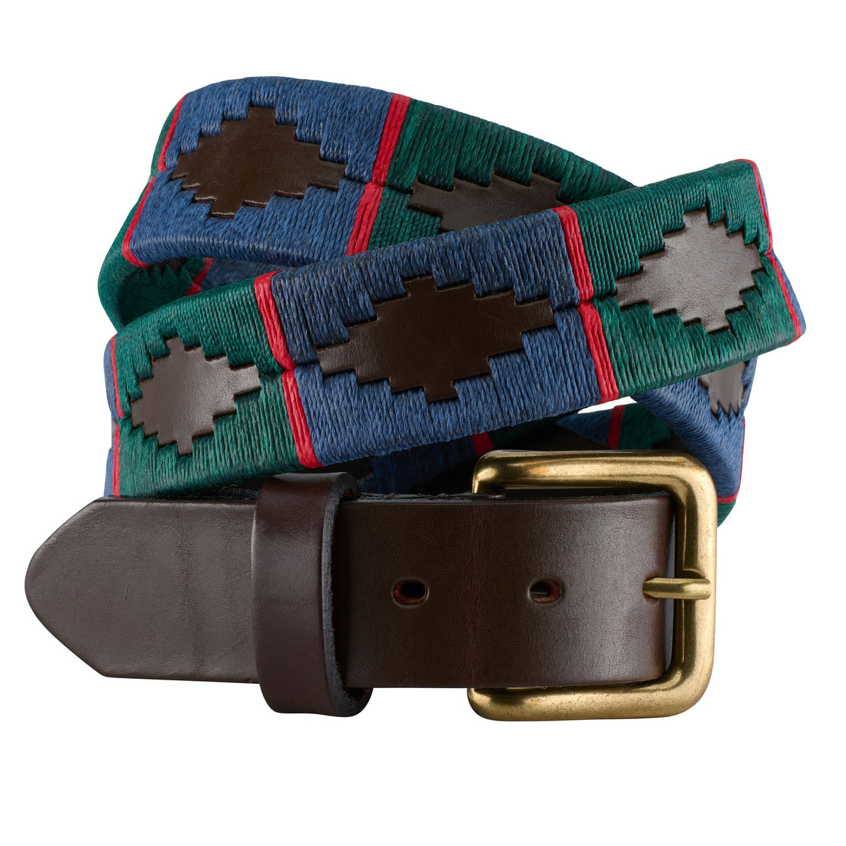 Green & Navy Argentine Polo Belt II