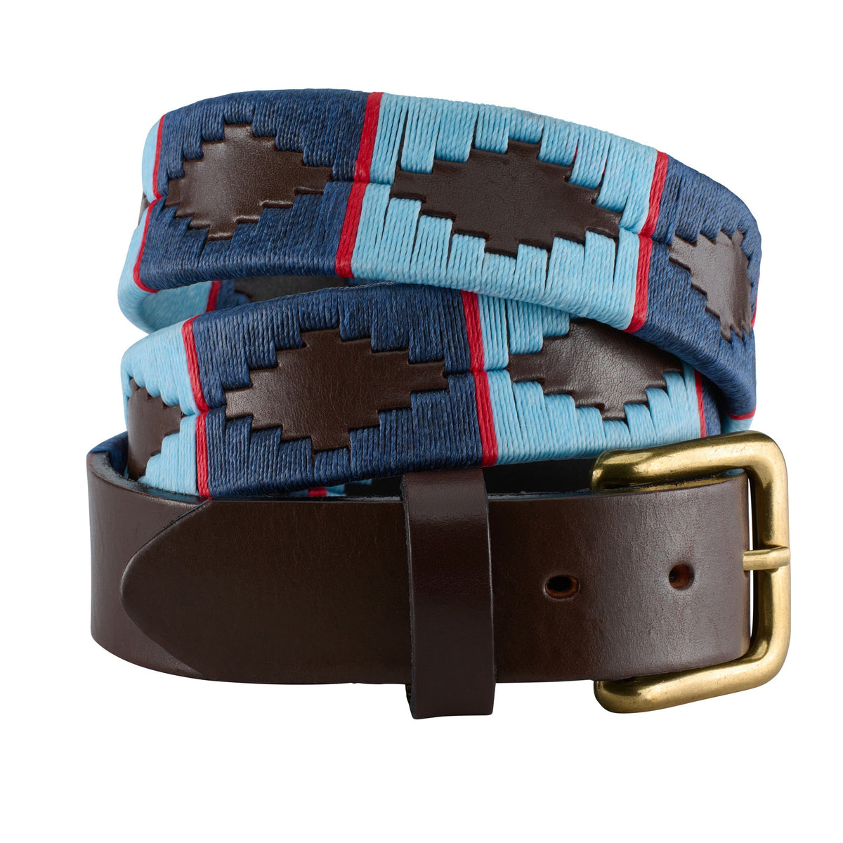 Navy & Light Blue Argentine Polo Belt II