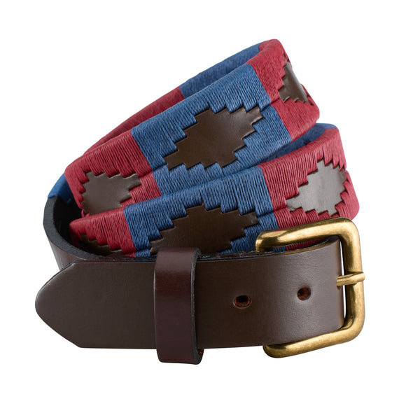 Red & Navy Argentine Polo Belt II
