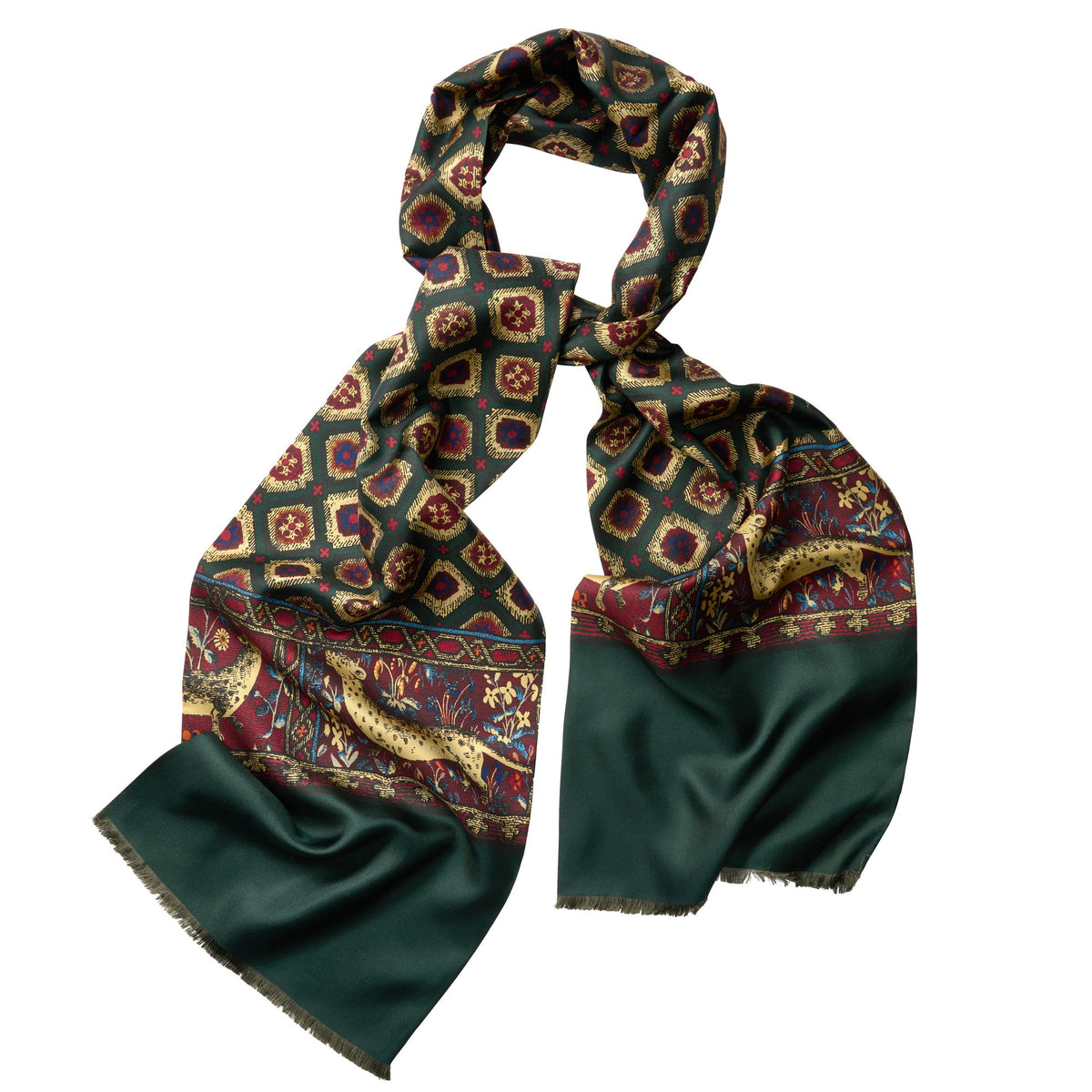 Hunter Green Medieval Animal Scarf