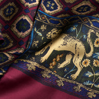 Burgundy Medieval Animal Scarf