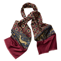 Burgundy Medieval Animal Scarf