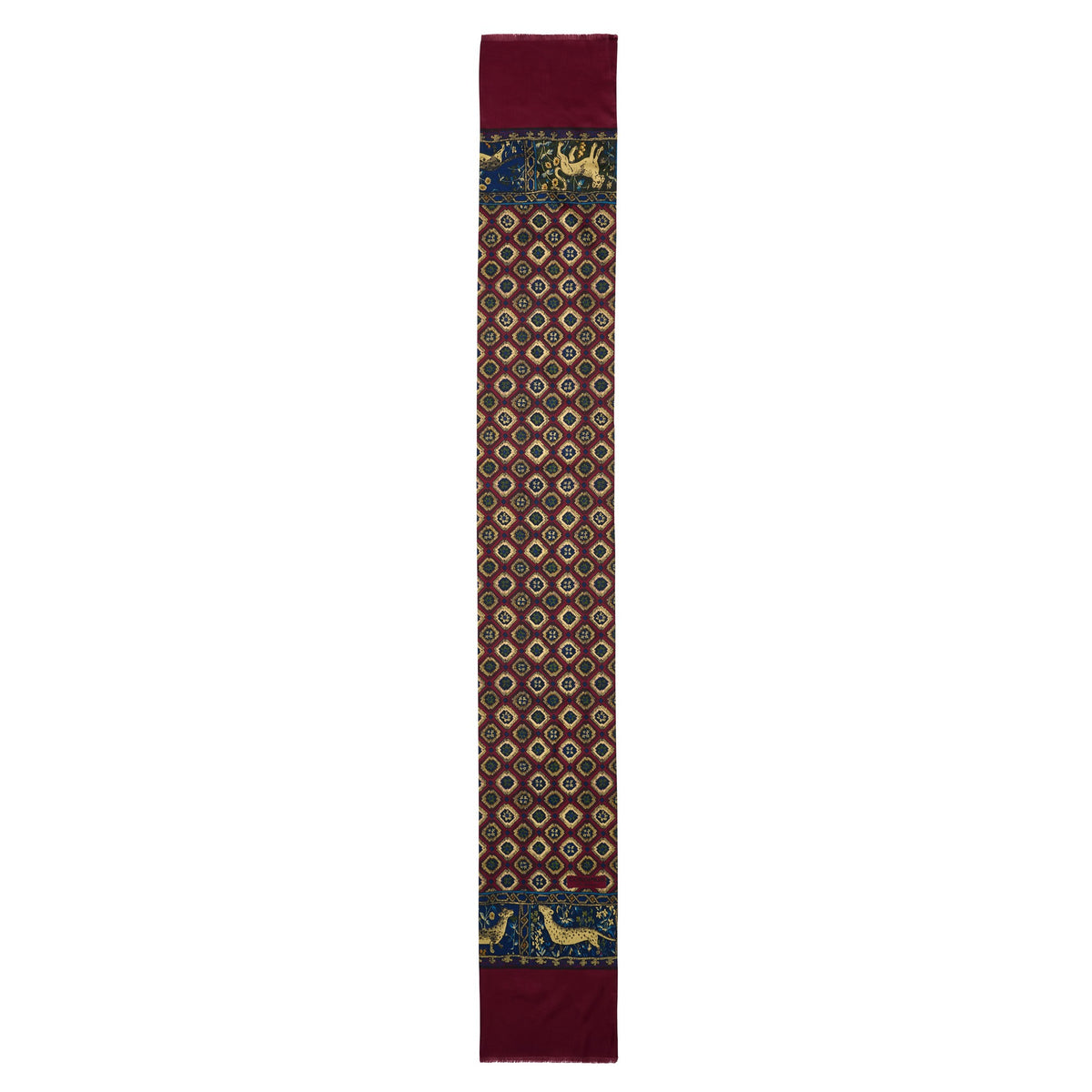 Burgundy Medieval Animal Scarf