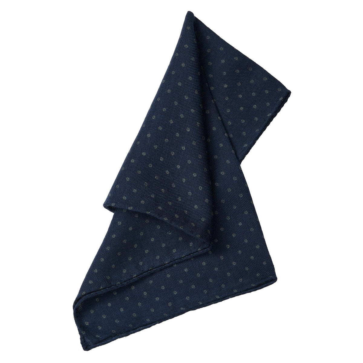 Navy Green Wool and Cashmere Spotted Hank