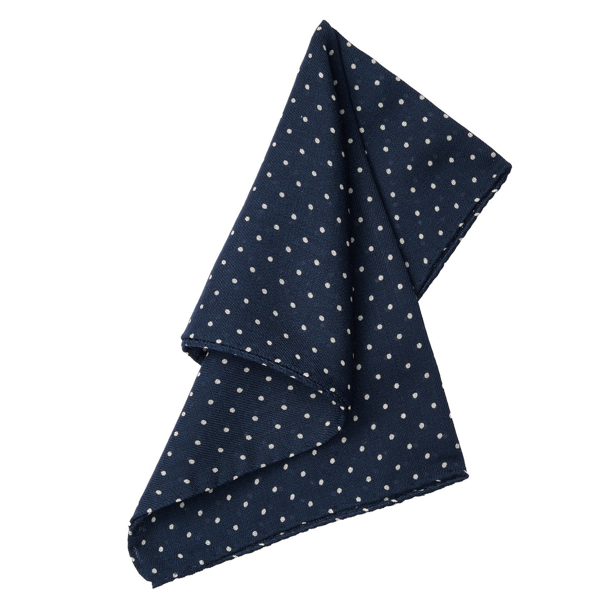 Navy White Wool and Cashmere Spotted Hank
