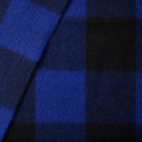 Cobalt Tartan Check Cashmere Scarf