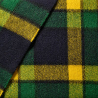 Navy Yellow Contrast Check Cashmere Scarf
