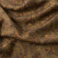Gold Hand Fringed Pheasant Scarf