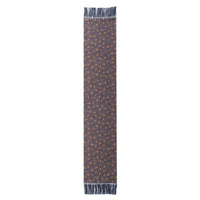 Navy Hand Fringed Pheasant Scarf