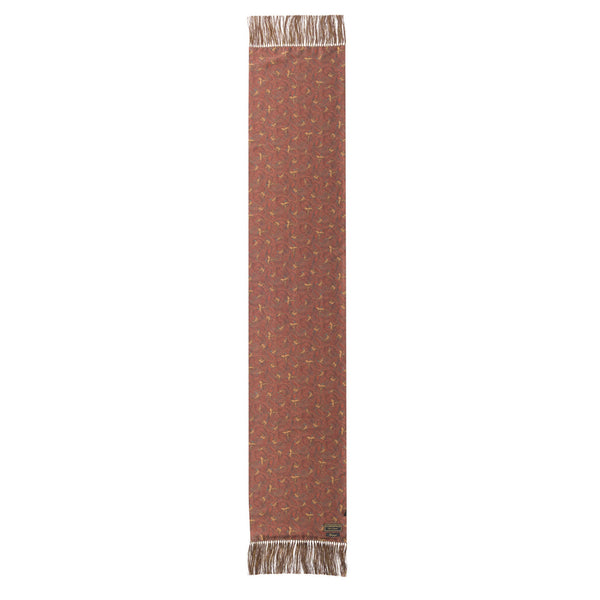 Orange Hand Fringed Pheasant Scarf