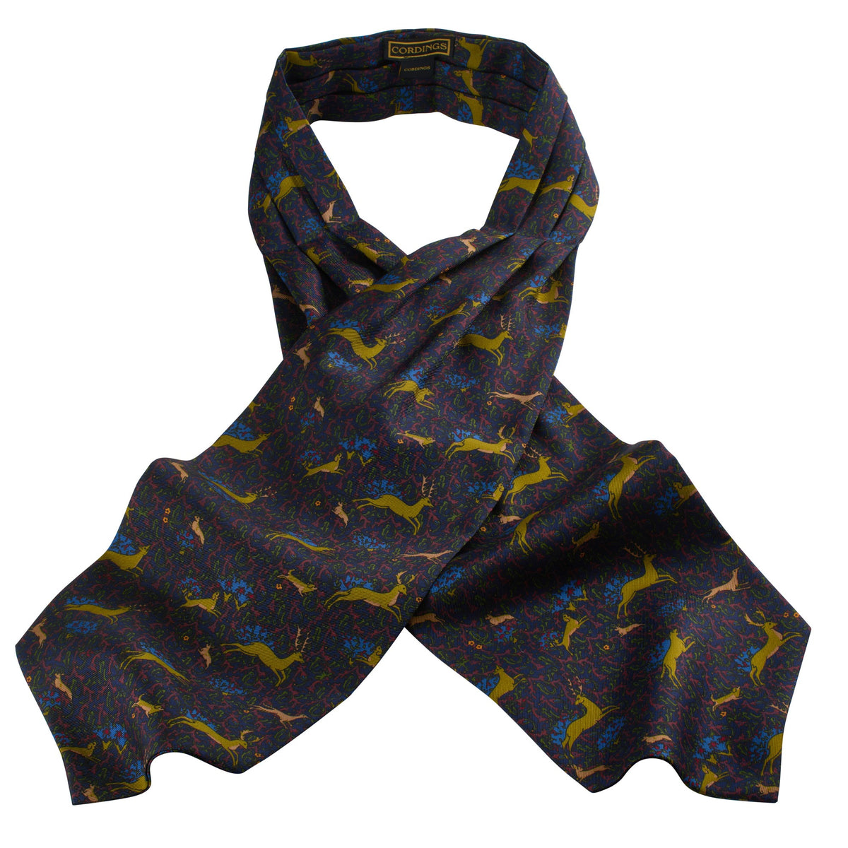 Navy Running Stag Cravat