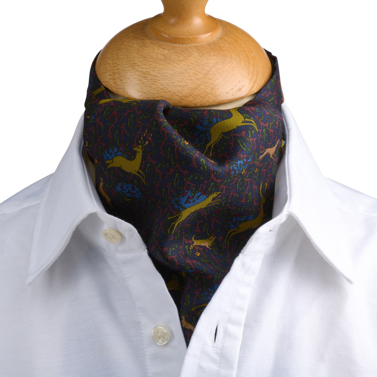 Navy Running Stag Cravat