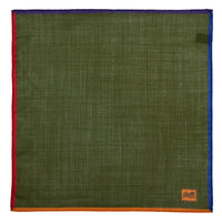 Green 4 Coloured Corners Wool & Silk Hank