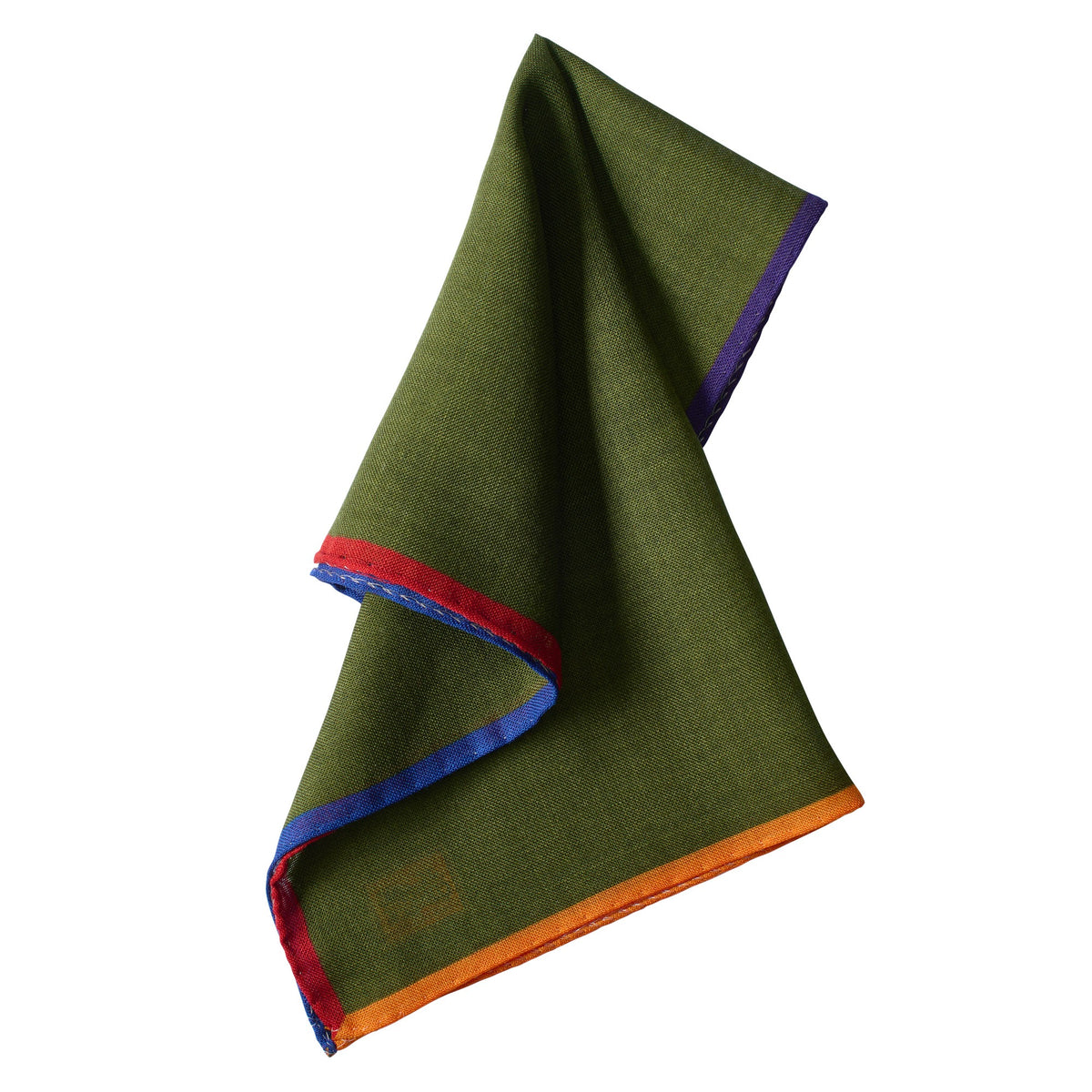 Green 4 Coloured Corners Wool & Silk Hank