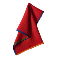 Red 4 Coloured Corners Wool & Silk Hank