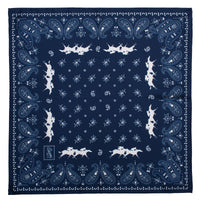 Navy & White Silk Racing Hank