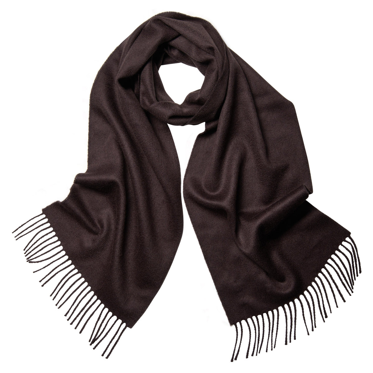Dark Brown Elgin Cashmere Scarf