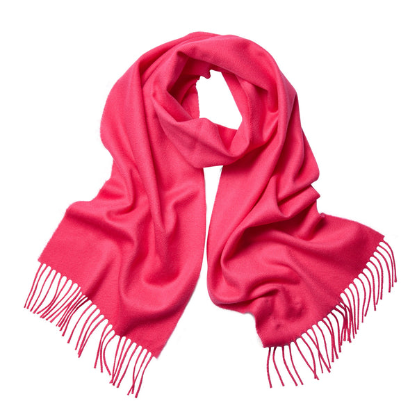 Bright Pink Elgin Cashmere Scarf
