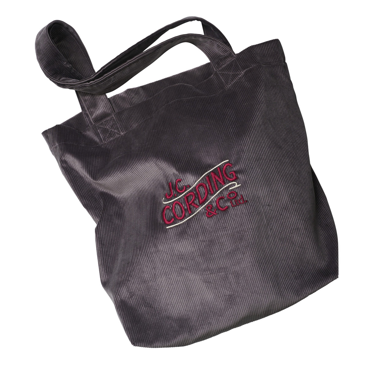 Grey Corduroy Tote Bag