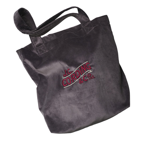 Grey Corduroy Tote Bag