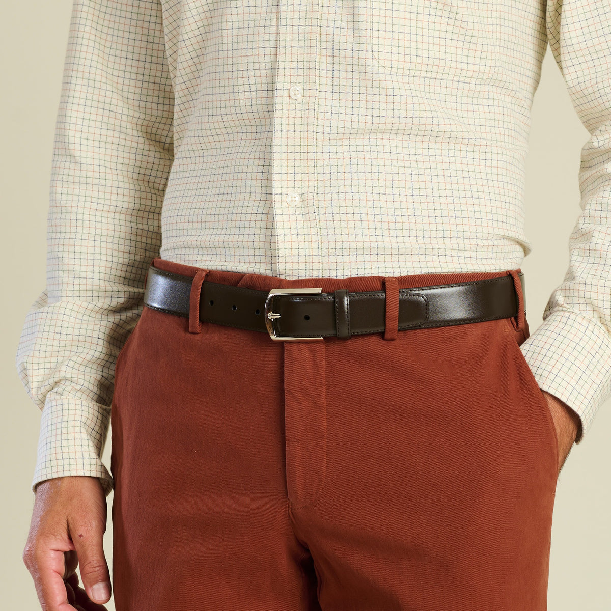 Brown Classic Calf Grain Belt
