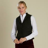 Olive Carlisle Tweed Fitted Waistcoat