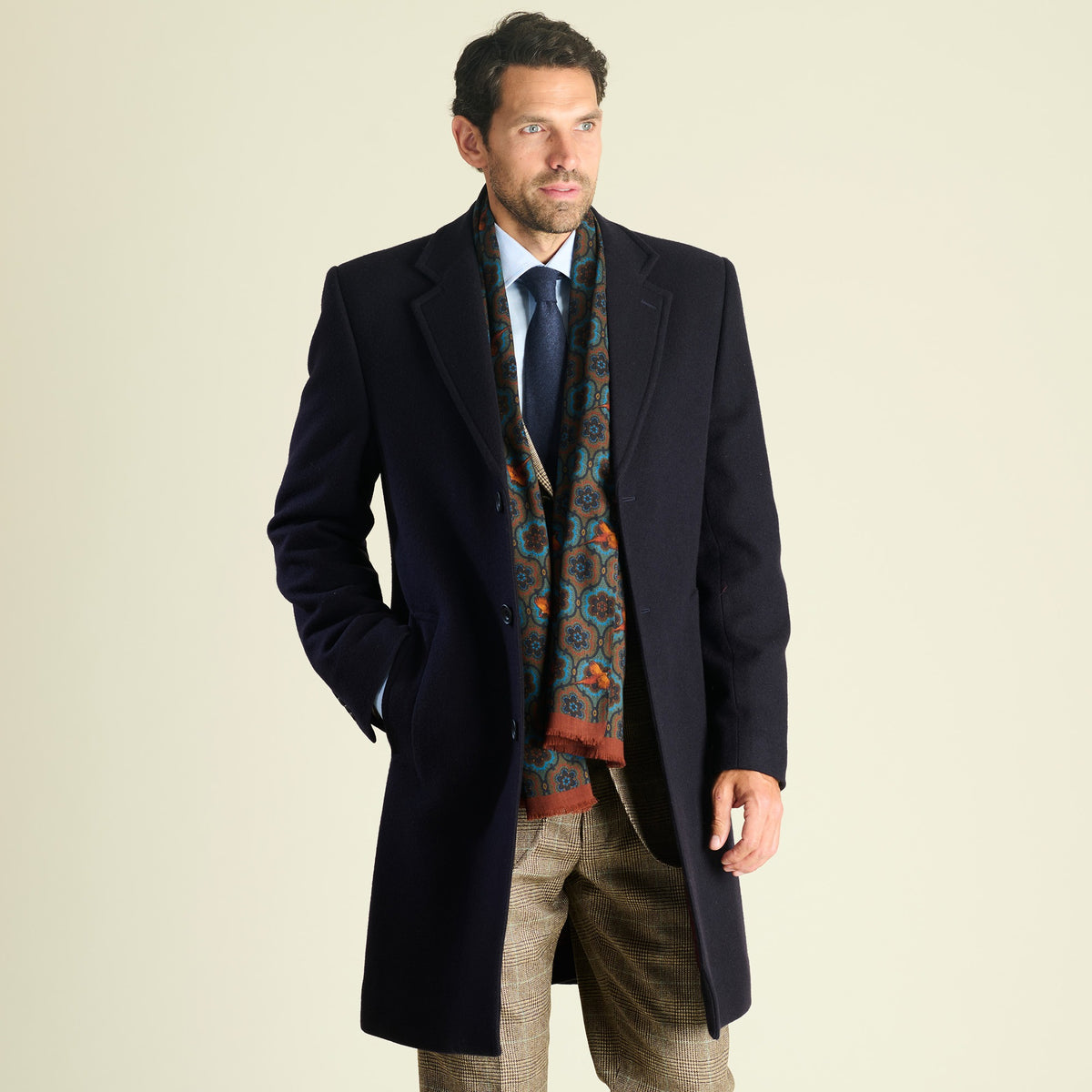 Navy Regent Single Breasted Coat