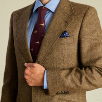 Brown Herringbone Tweed Suit