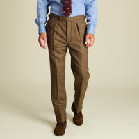 Brown Herringbone Tweed Suit
