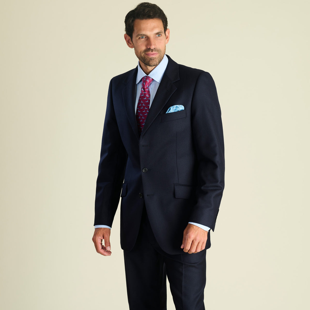 Navy 11oz Three Button Twill Suit