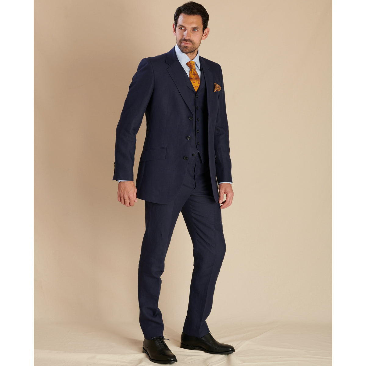 Navy Banbridge Linen Jacket