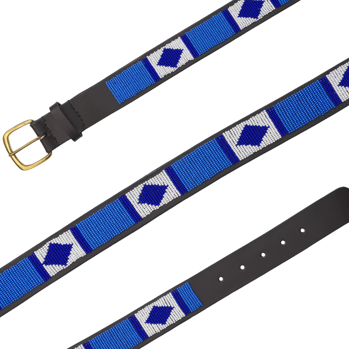 Blue Nairobi Beaded Belt