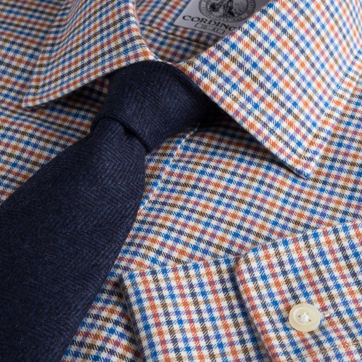 Blue Tan Check Bramham Shirt