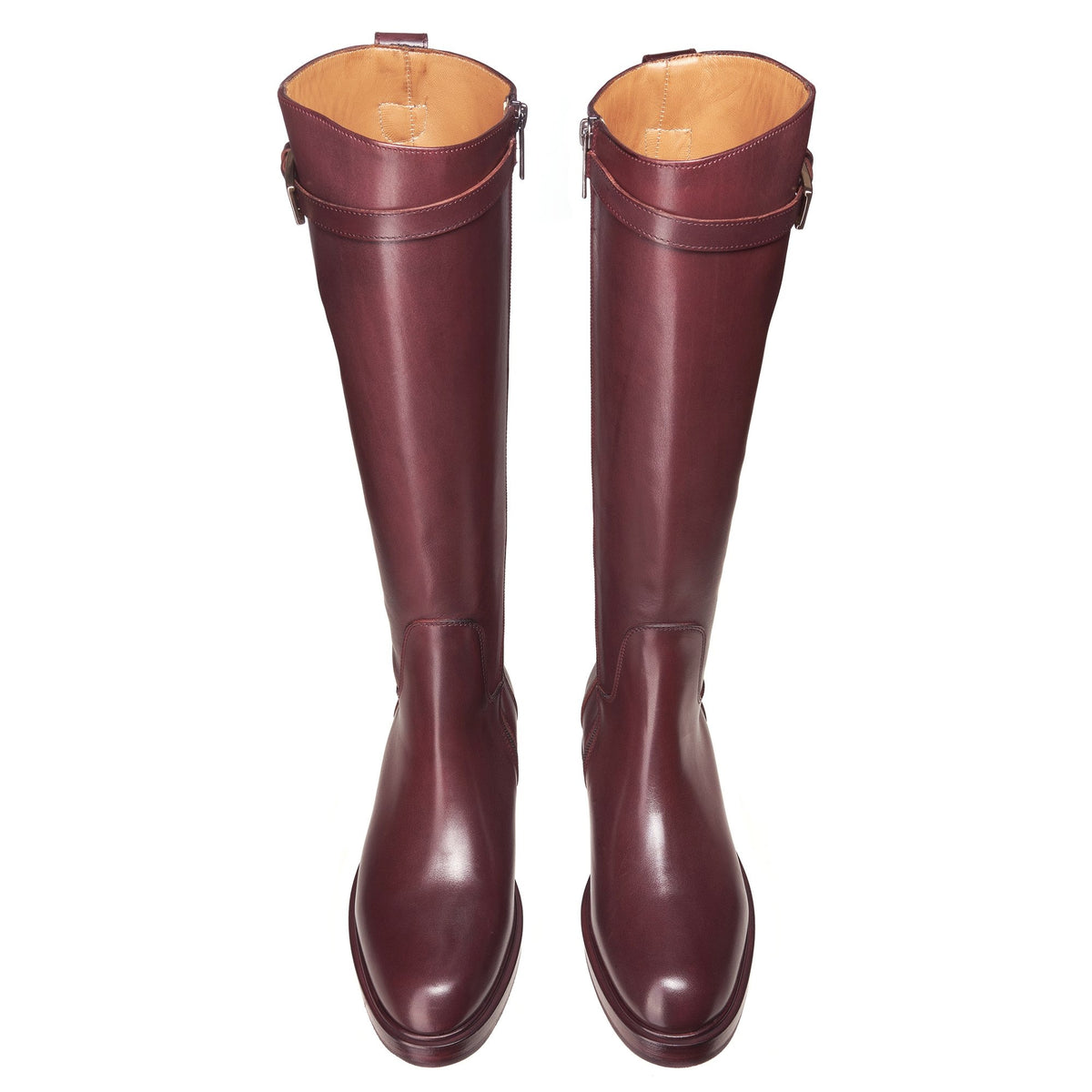 Bordeaux Long Leather Equestrian Boot
