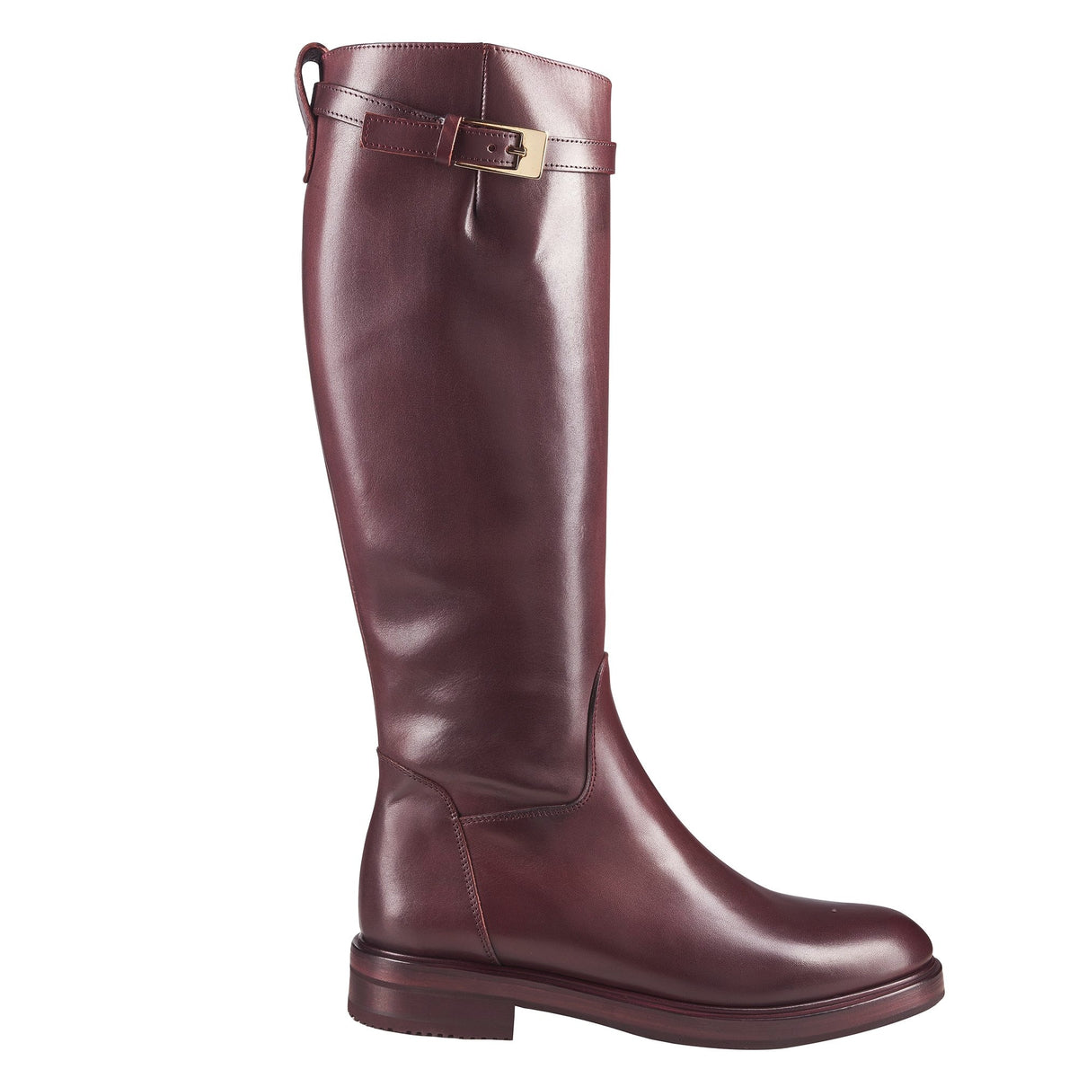 Bordeaux Long Leather Equestrian Boot