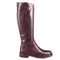 Bordeaux Long Leather Equestrian Boot