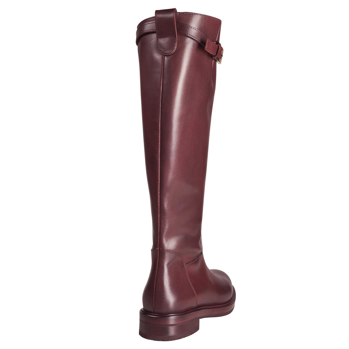 Bordeaux Long Leather Equestrian Boot