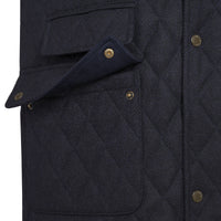 Navy Shetland Tweed Paddock Jacket