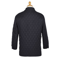 Navy Shetland Tweed Paddock Jacket