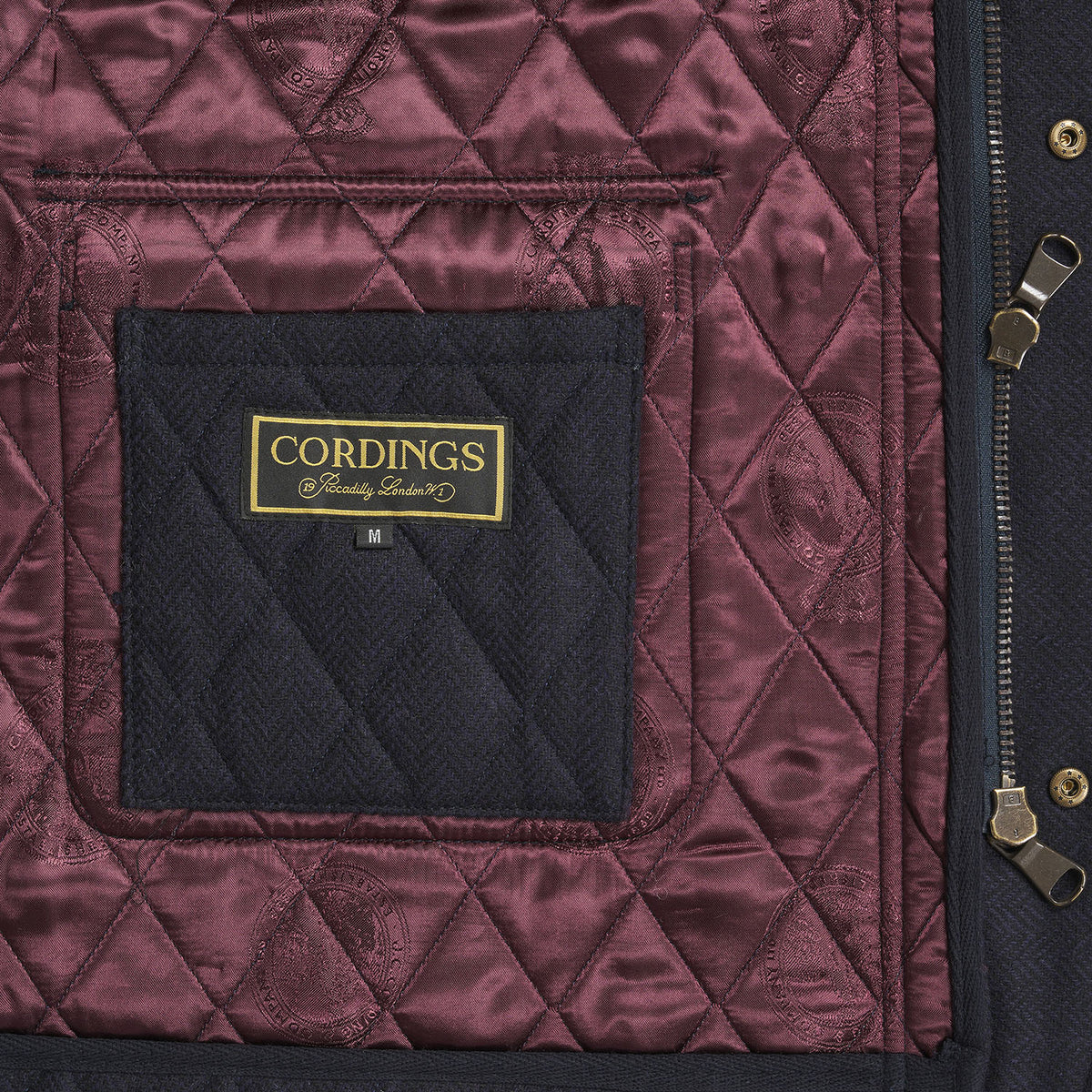 Navy Shetland Tweed Paddock Jacket
