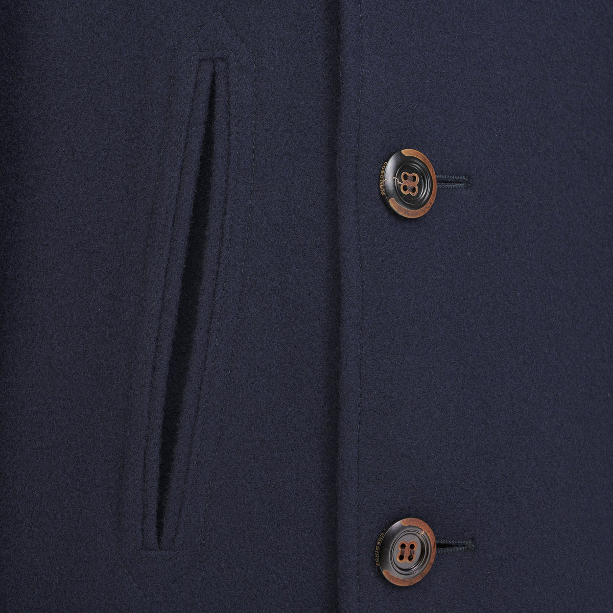 Navy Rugby Reefer Coat