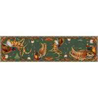 Heads or Tails Khaki Narrow Silk Scarf