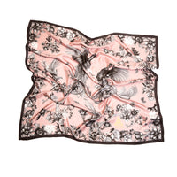 Airs & Graces Monochrome Pearl Pink Large Square Silk Scarf